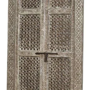 Porte architecturale ancienne en bois sculpté avec Jali